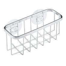Stainless Steel Kitchen Sink Suction Organizer Basket - 5.75" x 2.5" x 2.25", Polished Sink Suction Caddy Soap and Sponge Holder